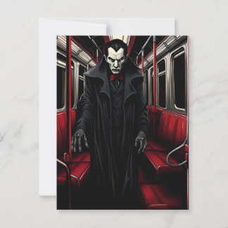 Dracula auf der U-Bahn Postkarte