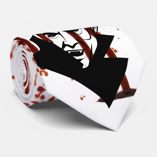 Dracula bluody vampire Horror mens necktie - Krawa Krawatte (Gerollt)