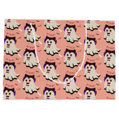 Dracula Boo Muster Rose Bud Große Geschenktasche Geschenktüte (Rückseite)