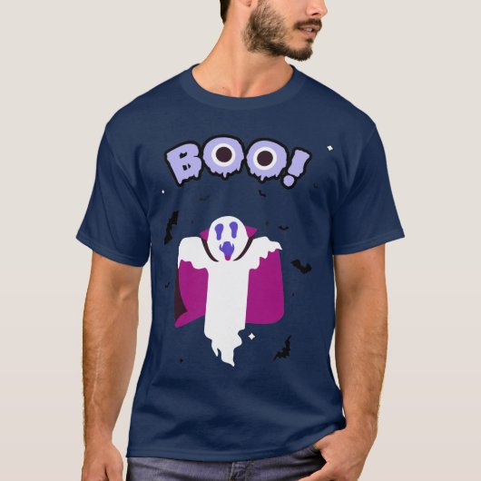 Dracula Boo Navy Blue T - Shirt (Vorderseite)