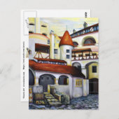 Dracula Burg - Räume Hof Postkarte (Vorne/Hinten)