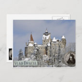 Dracula-Burg, Winter Postkarte (Vorne/Hinten)