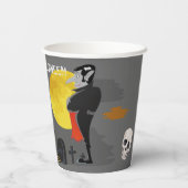 Dracula Castle Spooky Halloween Pappbecher (Rückseite)