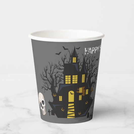 Dracula Castle Spooky Halloween Pappbecher (Vorderseite)