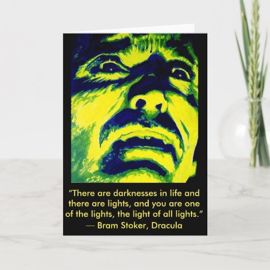 Dracula Christopher Lee Halloween Grußkarte Karte (Vorderseite)