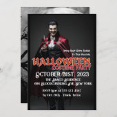 Dracula Cocktail Halloween-Party Einladung (Vorne/Hinten)