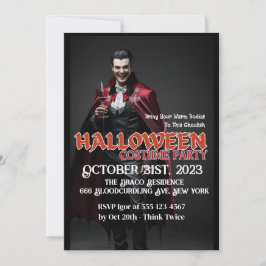 Dracula Cocktail Halloween-Party Einladung