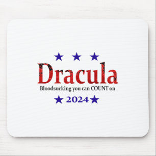 Dracula Election Sign - Funny Halloween und Spaß Mousepad