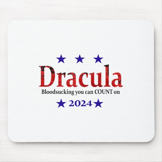 Dracula Election Sign - Funny Halloween und Spaß Mousepad (Vorne)