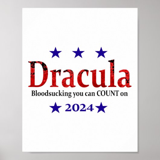 Dracula Election Sign - Funny Halloween und Spaß Poster (Vorne)