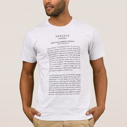 DRACULA EXCERPT BRAM STOKER BUCH T-Shirt (Vorderseite)