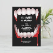 Dracula-Fangs-Party Einladung Halloween-Kostüm (Stehend Vorderseite)
