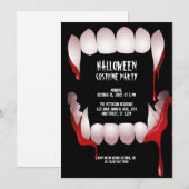 Dracula-Fangs-Party Einladung Halloween-Kostüm (Vorne/Hinten)