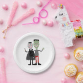 Dracula & Frankenstein Pappteller (Party)