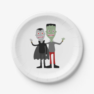 Dracula & Frankenstein Pappteller