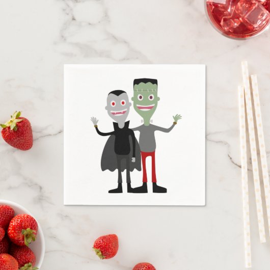 Dracula & Frankenstein Serviette (Beispiel)
