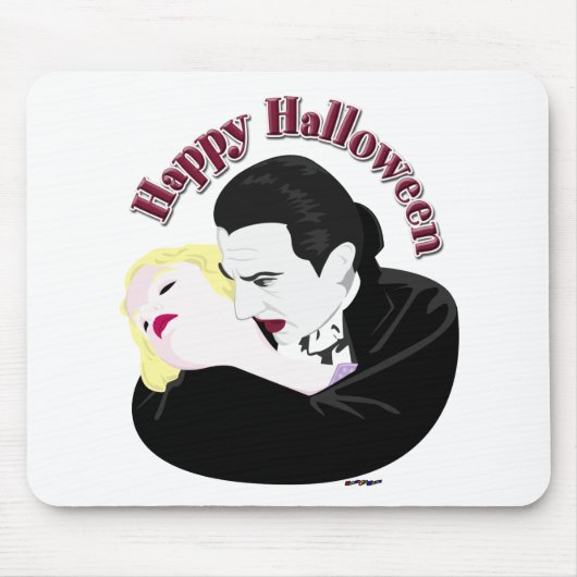 Dracula, glückliches Halloween Mousepad (Vorne)
