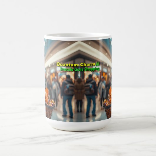 Dracula Goes Shopping Kaffeetasse (Mittel)