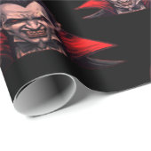Dracula Gothic Horror Halloween Geschenkpapier (Rolleneckpunkt)