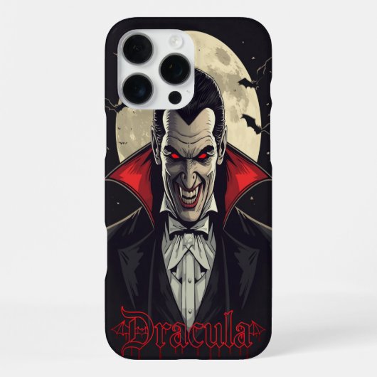 Dracula Gothic Horror Halloween iPhone Hülle (Rückseite)