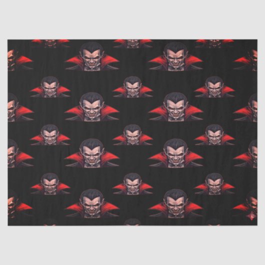 Dracula Gothic Horror Halloween Seidenpapier (Vorderseite)