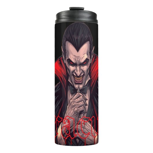 Dracula Gothic Horror Halloween Thermosbecher (Vorderseite)