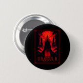 Dracula Gothic Horror Vampir Kunst -Halloween Vamp Button (Vorne & Hinten)