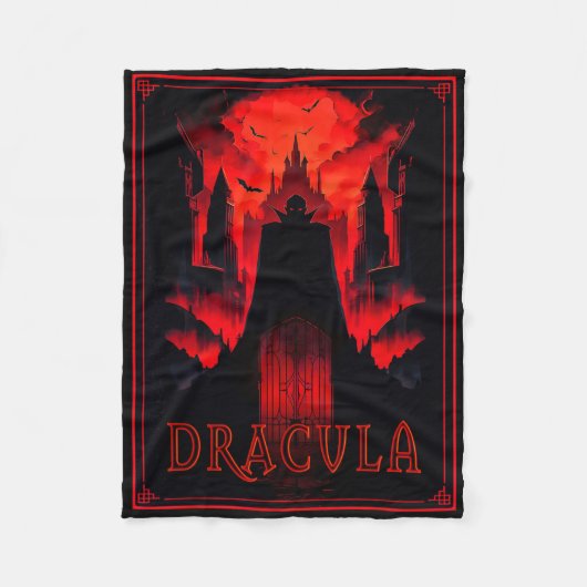 Dracula Gotischer Horror Vampire Art-halloween Vam Fleecedecke (Vorderseite)