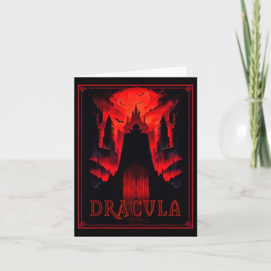 Dracula Gotischer Horror Vampire Art-halloween Vam Karte (Vorderseite)
