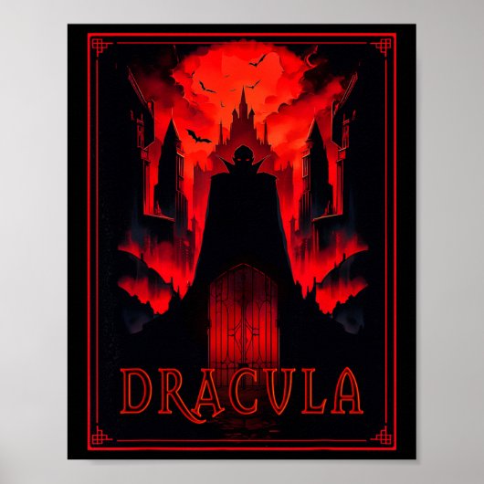 Dracula Gotischer Horror Vampire Art-halloween Vam Poster (Vorne)