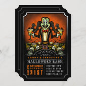 Dracula Halloween Bash Party Spaß Einladung (Vorne/Hinten)