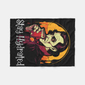 Dracula Halloween Beängstigend Trick oder Treat Sp Fleecedecke (Vorderseite (Horizontal))