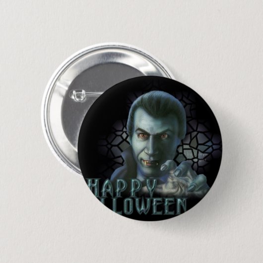 Dracula Halloween Button (Vorne & Hinten)