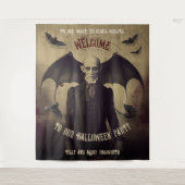 Dracula Halloween Foto Stand Hintergrund Wandteppich (Vorderseite)