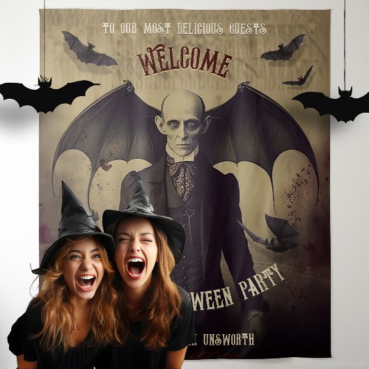 Dracula Halloween Foto Stand Hintergrund Wandteppich