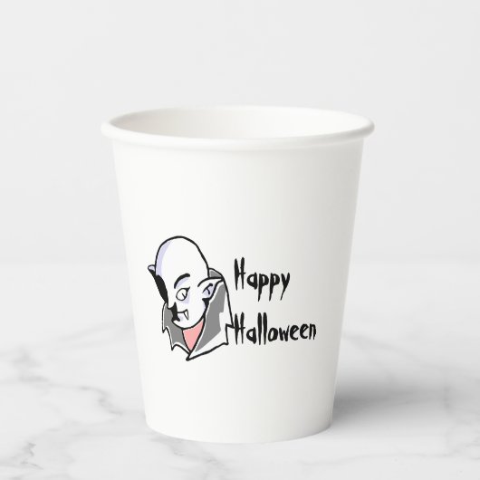 Dracula halloween pappbecher (Vorderseite)