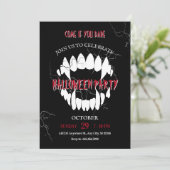 Dracula Halloween-Party Einladung (Stehend Vorderseite)