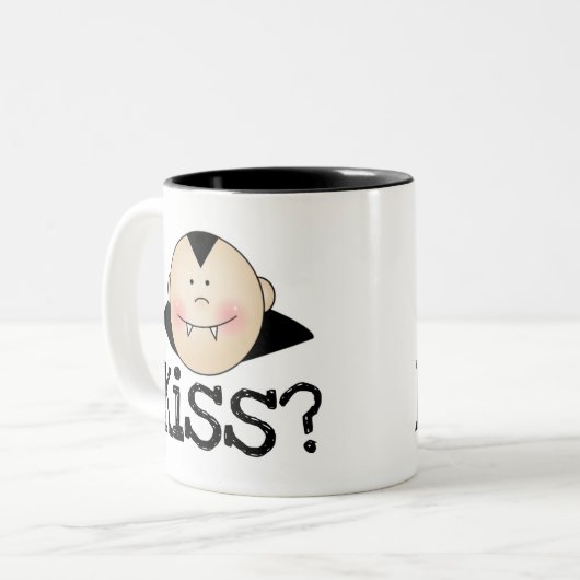 Dracula Kiss Zweifarbige Tasse (Vorderseite Links)