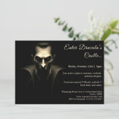 Dracula-Nacht | Halloween Costume Party Einladung (Stehend Vorderseite)