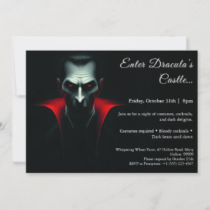 Dracula-Nacht   Halloween Costume Party Einladung