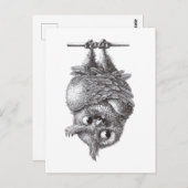 Dracula Owl Cool und so Beängstigend Postkarte (Vorne/Hinten)