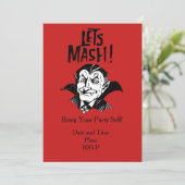 Dracula-Party Einladung (Stehend Vorderseite)