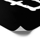 Dracula Portrait Schwarz-Weiß Poster (Ecke)