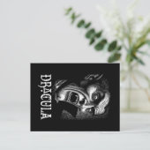 Dracula Portrait Schwarz-Weiß Postkarte (Stehend Vorderseite)