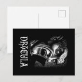 Dracula Portrait Schwarz-Weiß Postkarte (Vorne/Hinten)