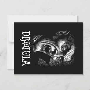 Dracula Portrait Schwarz-Weiß Postkarte