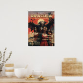 Dracula Poster Gotischer Vampir Dunkle Horror Kuns (Küche)