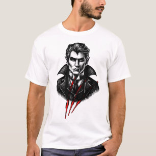 Dracula-Rotklaue-Schlag-Vampir-Halloween-Design. T-Shirt