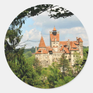 Dracula-Schloss in Siebenbürgen, Rumänien Runder Aufkleber