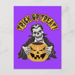 Dracula Skull Postkarte